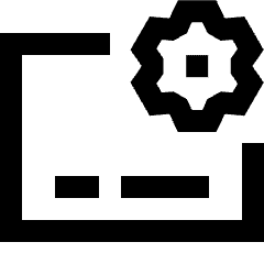 Credit Card Gear Settings Icon from Sharp Line Set