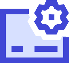 Credit Card Gear Settings Icon from Sharp Duo Set