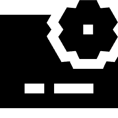 Credit Card Gear Settings Icon from Sharp Solid Set