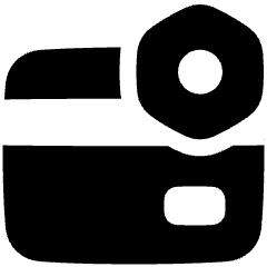 Credit Card Gear Settings Nut Icon from Plump Solid Set