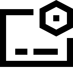 Credit Card Gear Settings Nut Icon from Sharp Line Set