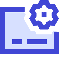 Credit Card Gear Settings Icon from Sharp Duo Set