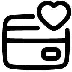 Credit Card Heart Favorite Icon from Plump Line Set