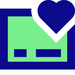 Credit Card Heart Favorite Icon from Sharp Pop Set