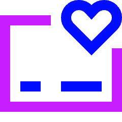 Credit Card Heart Favorite Icon from Sharp Neon Set