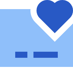Credit Card Heart Favorite Icon from Sharp Flat Set