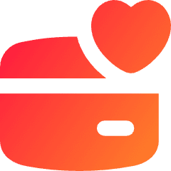 Credit Card Heart Favorite Icon from Flex Gradient Set