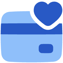 Credit Card Heart Favorite Icon from Plump Flat Set