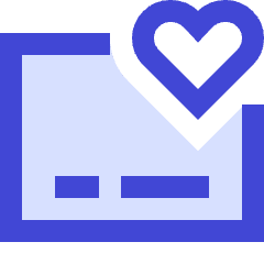 Credit Card Heart Favorite Icon from Sharp Duo Set
