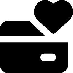 Credit Card Heart Favorite Icon from Core Solid Set