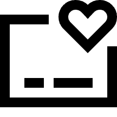 Credit Card Heart Favorite Icon from Sharp Line Set