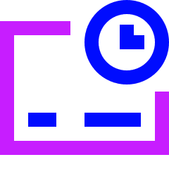 Credit Card History Icon from Sharp Neon Set