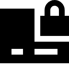 Credit Card Lock Icon from Sharp Solid Set