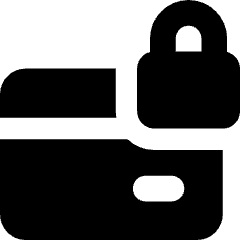 Credit Card Lock Icon from Core Solid Set