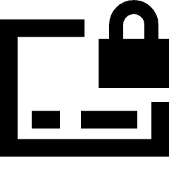 Credit Card Lock Icon from Sharp Remix Set