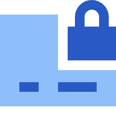 Credit Card Lock Icon from Sharp Flat Set