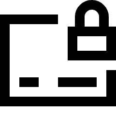 Credit Card Lock Icon from Sharp Line Set