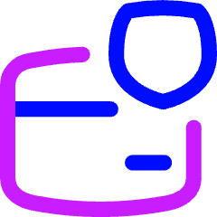 Credit Card Shield Icon from Flex Neon Set