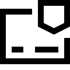 Credit Card Shield Icon from Sharp Line Set