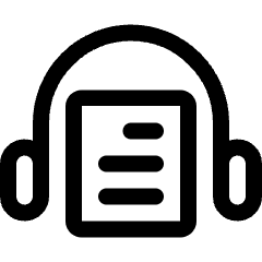 Audio Book Headphones Icon from Ultimate Regular Set