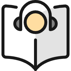 Audio Book Headphones Head Icon from Ultimate Colors Set
