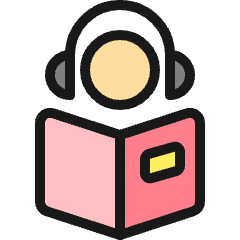 Audio Book Headphones Person Icon from Ultimate Colors Set