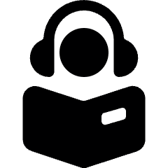 Audio Book Headphones Person Icon from Ultimate Bold Set