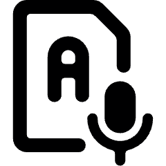 Audio Book Record Microphone A Icon from Ultimate Bold Set