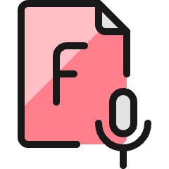 Audio Book Record Microphone F Icon from Ultimate Colors Set