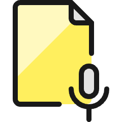 Audio Book Record Microphone Icon from Ultimate Colors Set