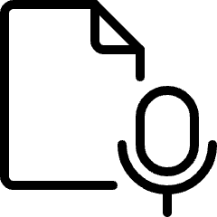 Audio Book Record Microphone Icon from Ultimate Light Set
