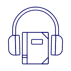Audio Book Illustration from UX Line Set