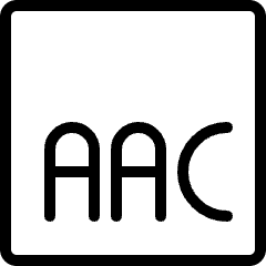 Audio Document Aac 1 Icon from Ultimate Light Set