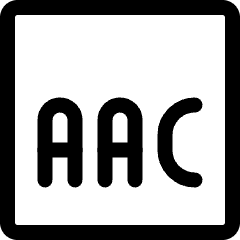 Audio Document Aac 1 Icon from Ultimate Regular Set