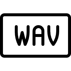 Audio Document Wav Icon from Ultimate Light Set