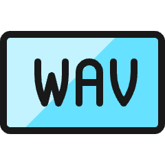Audio Document Wav Icon from Ultimate Colors Set