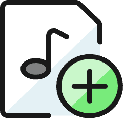Audio File Add Icon from Ultimate Colors Set