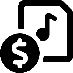 Audio File Cash Icon from Ultimate Bold Set