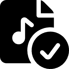 Audio File Check Icon from Ultimate Bold Set