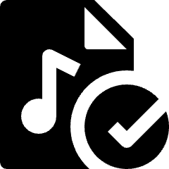 Audio File Check Icon from Nova Solid Set