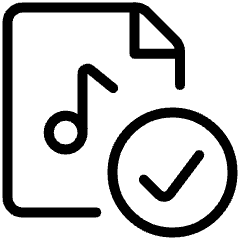 Audio File Check Icon from Ultimate Light Set