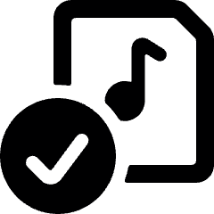 Audio File Check Icon from Ultimate Bold Set