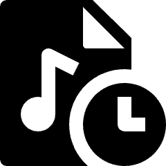 Audio File Clock Icon from Nova Solid Set