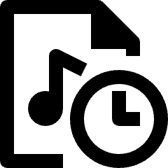 Audio File Clock Icon from Nova Line Set