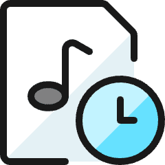 Audio File Clock Icon from Ultimate Colors Set