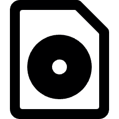 Audio File Disk Alternate Icon from Ultimate Bold Set