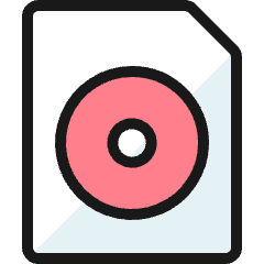 Audio File Disk Icon from Ultimate Colors Set