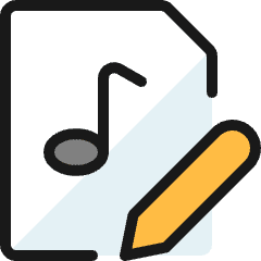 Audio File Edit Icon from Ultimate Colors Set