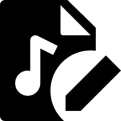 Audio File Edit Icon from Nova Solid Set