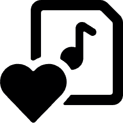 Audio File Heart Icon from Ultimate Bold Set